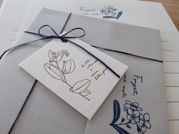 OEDA LETTERPRESS｜Letter set [ LE208h / Forget-me-not]