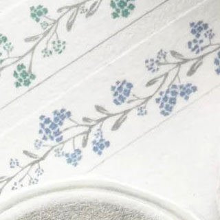 OEDA LETTERPRESS｜Masking tape[ MT014/ Bloom line Pale blue]