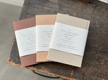 OEDA LETTERPRESS｜Mini Two color paper notebook【MiNB003/brown】