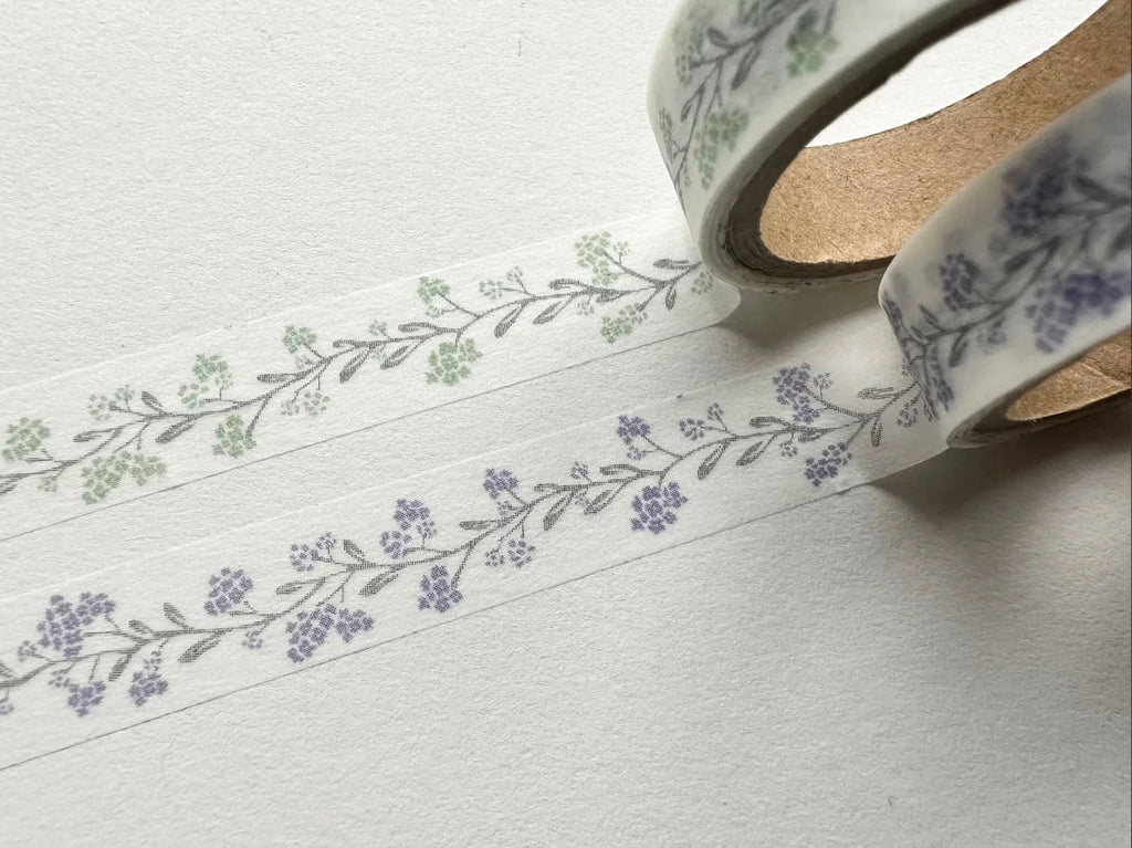 OEDA LETTERPRESS｜Masking tape[ MT022/ Bloom line Pale light green]