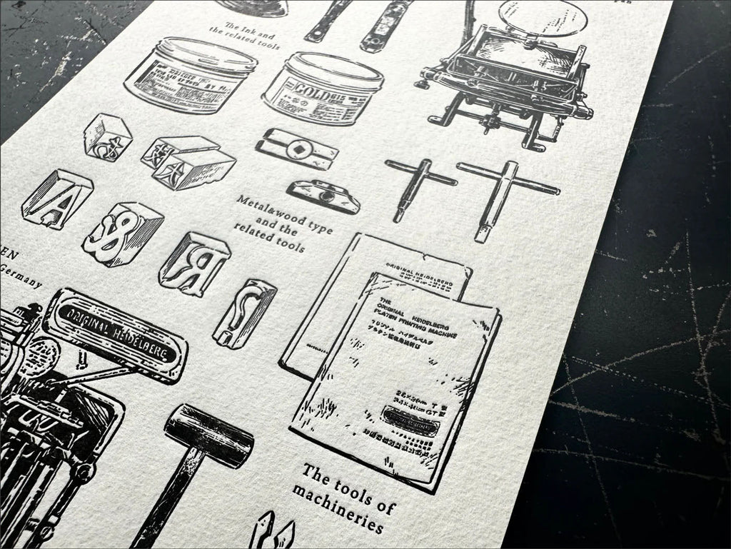 OEDA LETTERPRESS｜LETTERPRESS sticker sheet[ LS004B/ LETTERPRESS(Black)]