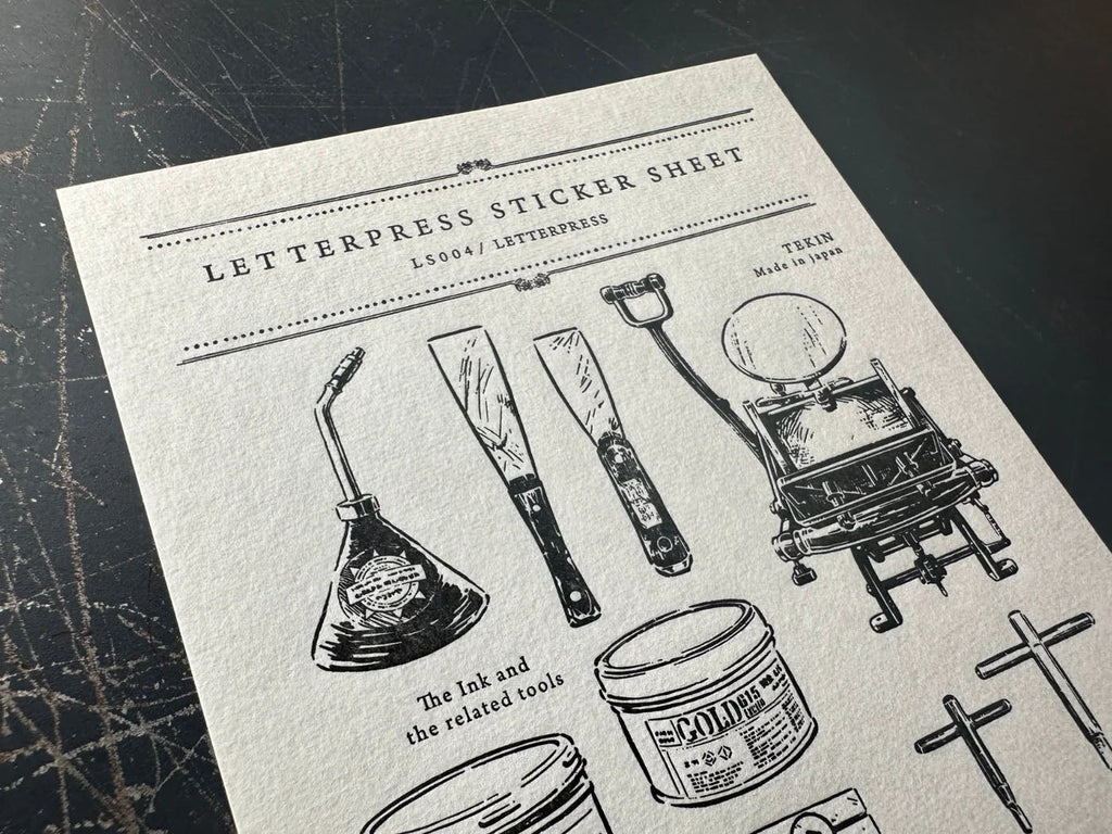 OEDA LETTERPRESS｜LETTERPRESS sticker sheet[ LS004B/ LETTERPRESS(Black)]