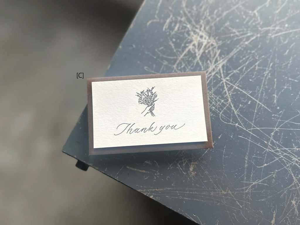 OEDA LETTERPRESS｜Small Folded Card and Envelope [ GR017 ]