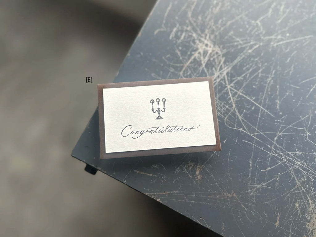 OEDA LETTERPRESS｜Small Folded Card and Envelope [ GR017 ]