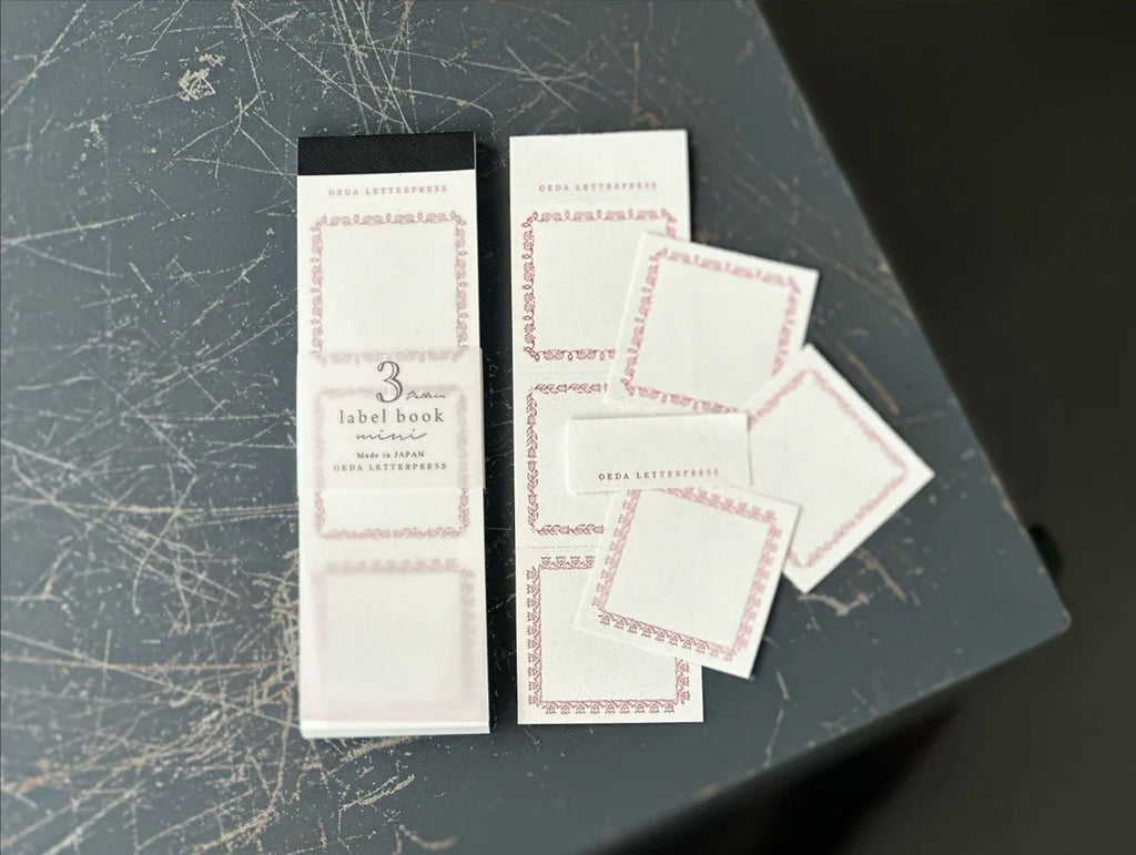 OEDA LETTERPRESS｜3pattern labelbook mini [LB034/Darkblue ]