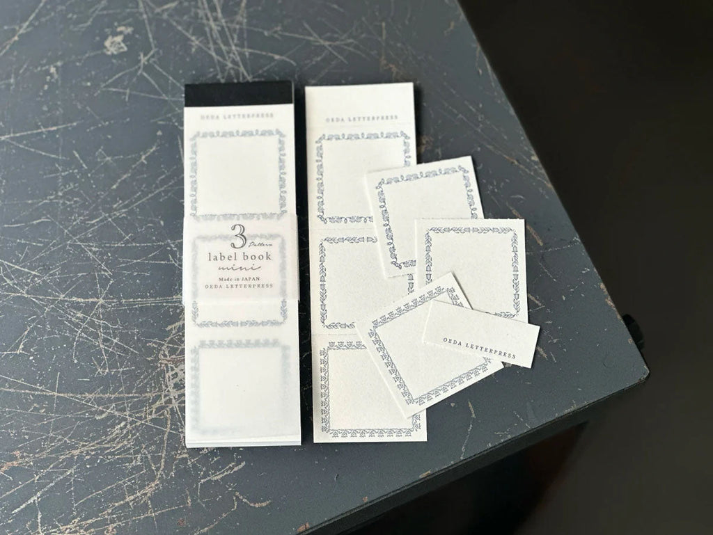 OEDA LETTERPRESS｜3pattern labelbook mini [LB034/Darkblue ]