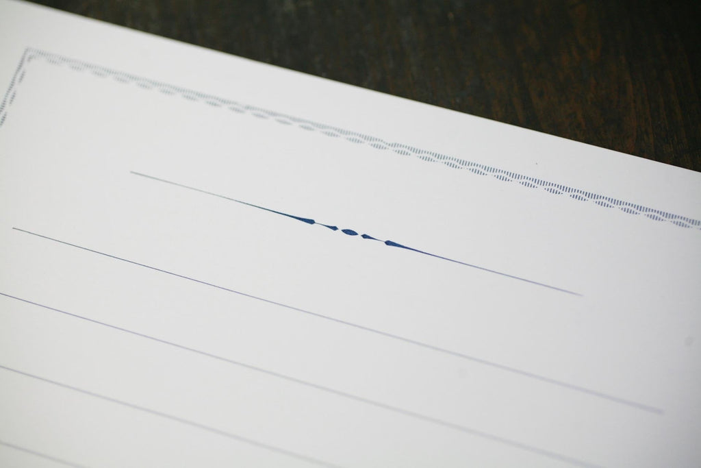 KOHUNKAN | 装飾罫線レターセット all Antique -01-【ブルー】