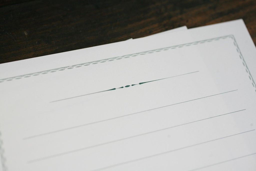 KOHUNKAN | 装飾罫線レターセット all Antique -01-【グリーン】