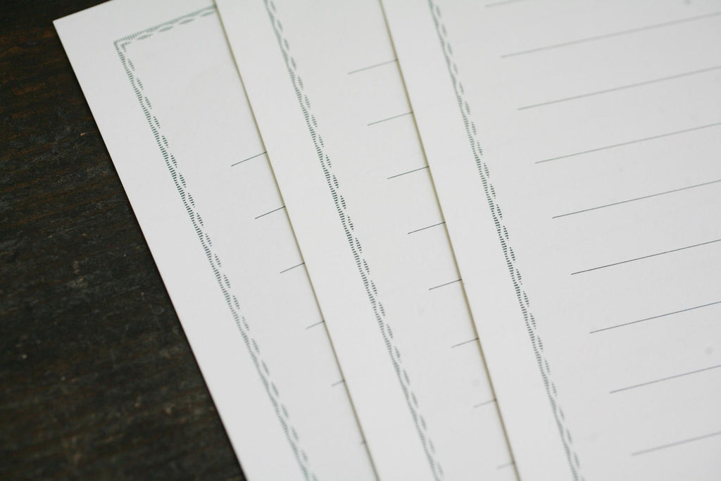 KOHUNKAN | 装飾罫線レターセット all Antique -01-【グリーン】