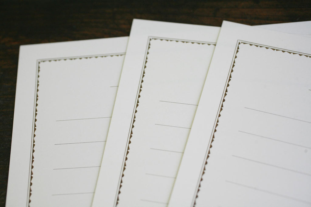 KOHUNKAN | 装飾罫線レターセット all Antique -02-【ブラウン】