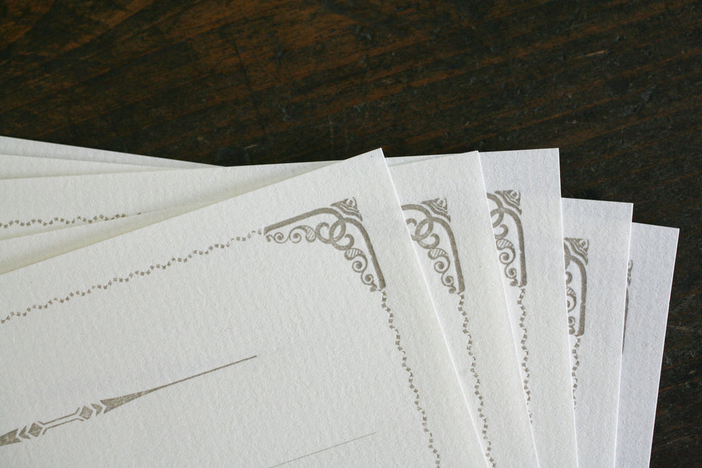 KOHUNKAN | 装飾活字Mini Stationery Paper all Antique-51- 【グレージュ】