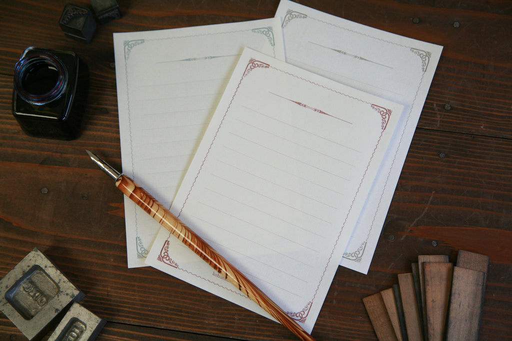 KOHUNKAN | 装飾活字Mini Stationery Paper all Antique-51- 【グレージュ】