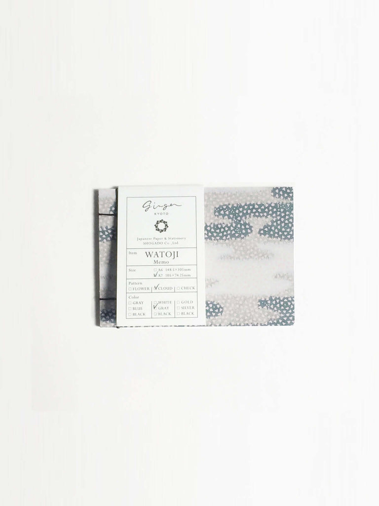 ginger | 和綴じメモ A6 CLOUD-Gray 2【TAG STATIONERY STORE】