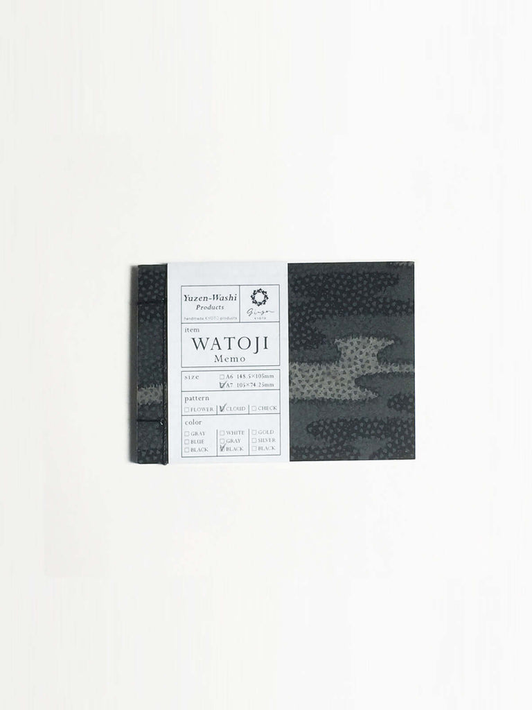 ginger | 和綴じメモ A6 CLOUD-Black 3【TAG STATIONERY STORE】