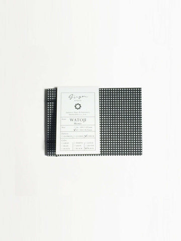 ginger | 和綴じメモ A7 CHECK-Black 3【TAG STATIONERY STORE】