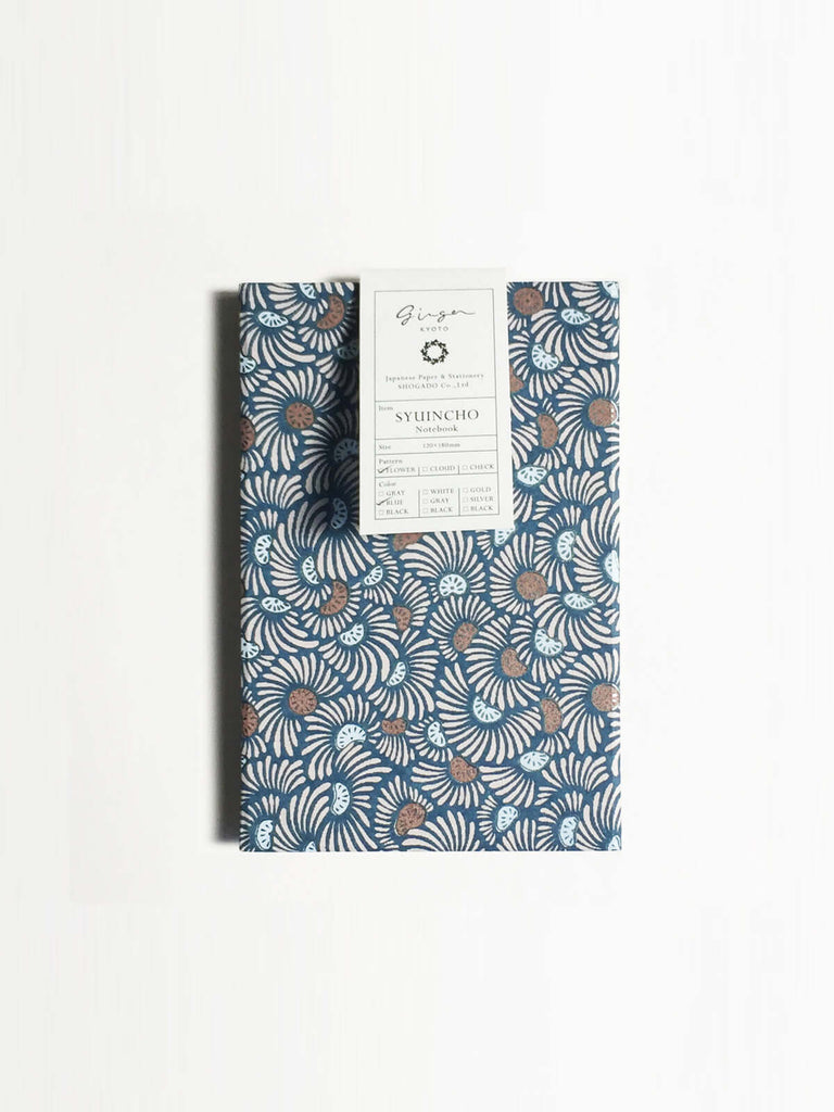 ginger | 朱印帖 FLOWER-Blue 2【TAG STATIONERY STORE】